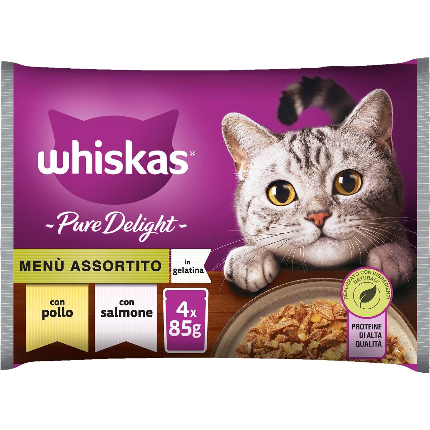Whiskas Umido per Gatto Tenere Delicatezze 4X85G Whiskas Umido per Gatto Tenere Delicatezze 4X85G